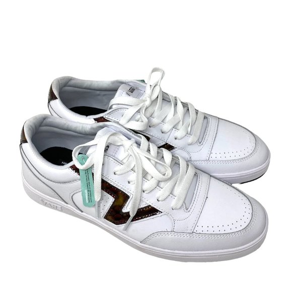 VANS LOWLAND CC Big Reptile White Red Men Low Top Leather Shoes Size VN0A4TZY9O9 - Picture 2 of 10